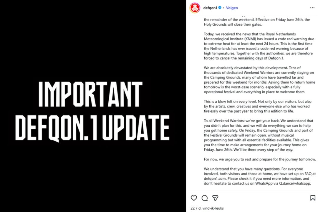 Defqon.1 toch afgelast