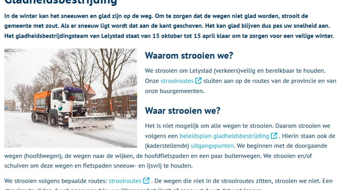 Regeren is vooruitzien: gemeente wil investeren in strooimaterieel