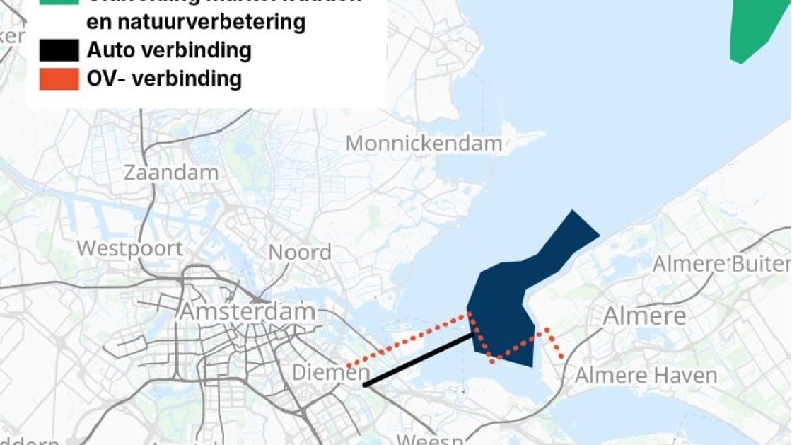 D66 droomt ‘groots’ en wil IJmeer deels droogleggen voor nieuwe stad ‘IJstad’