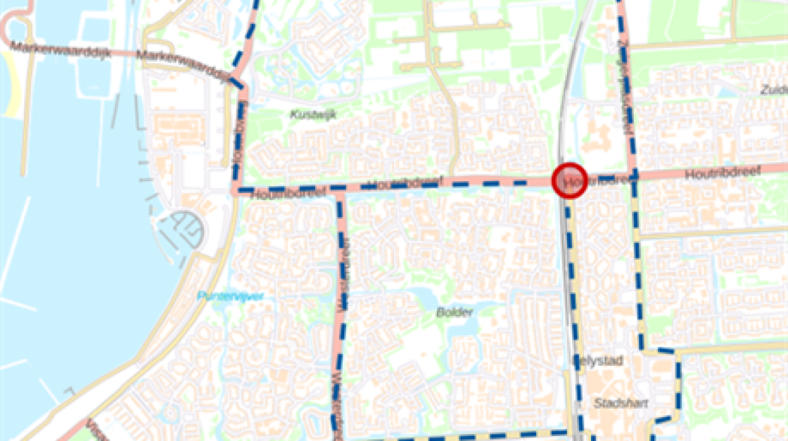 Rotonde tussen Houtribdreef en Stationsdreef gaat 36 uur volledig dicht