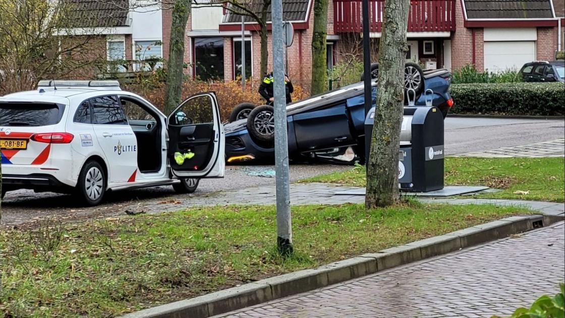 Achtervolging door politie eindigt met crash achtervolgden, geen gewonden