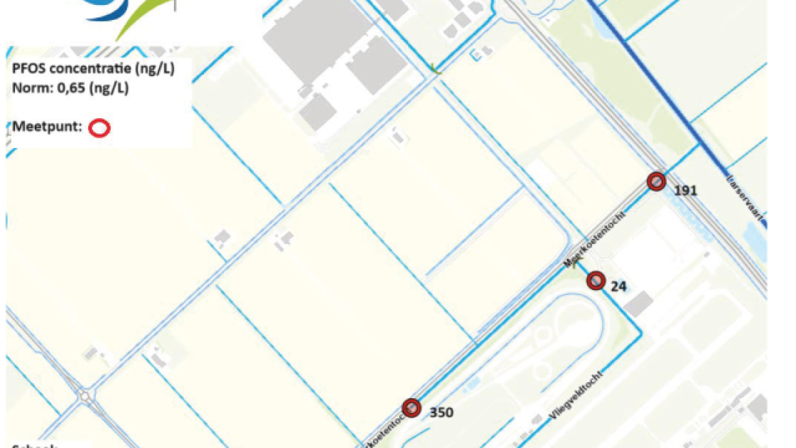 Water sloot bij vliegveld ernstig vervuild met PFAS: 'Niet gebruiken'