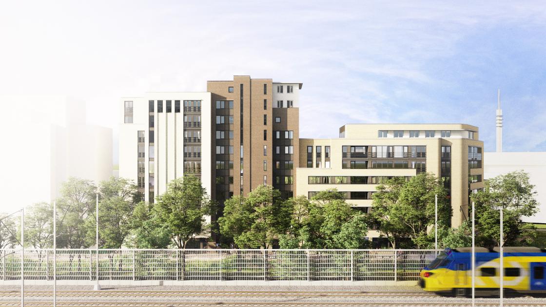 Eerste paal de grond in voor Stationsgebied West, nieuwe buurt in Hanzepark