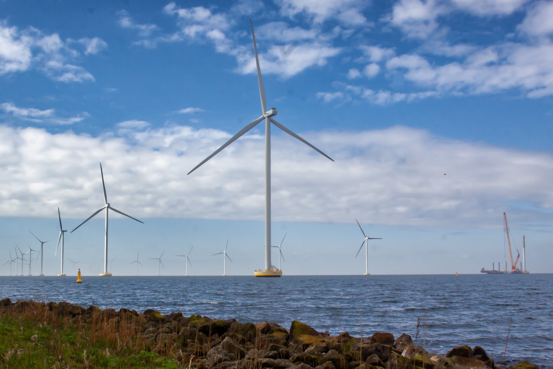 De laatste wiek van Windplan Blauw is gemonteerd